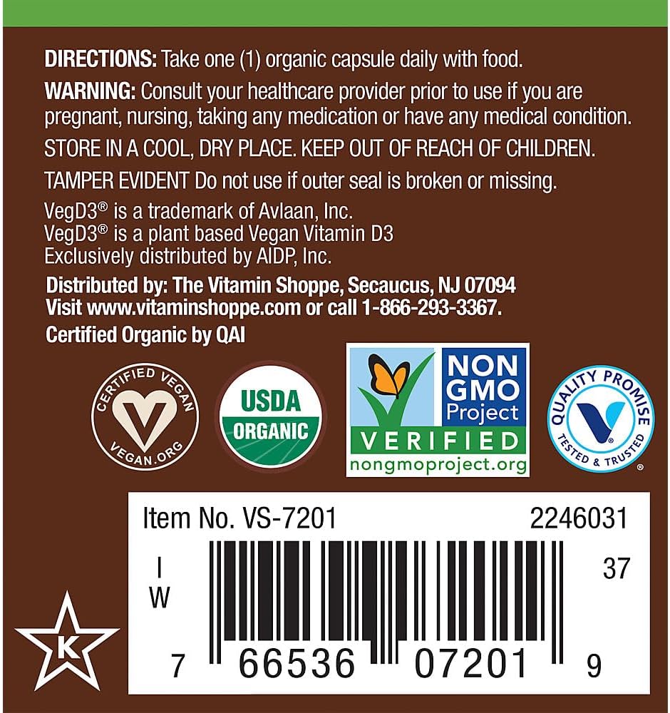 Vitamin D3 50 mcg (2,000 IU) - Whole Food Vitamin D - 60 Organic Capsules by plnt - görsel 4