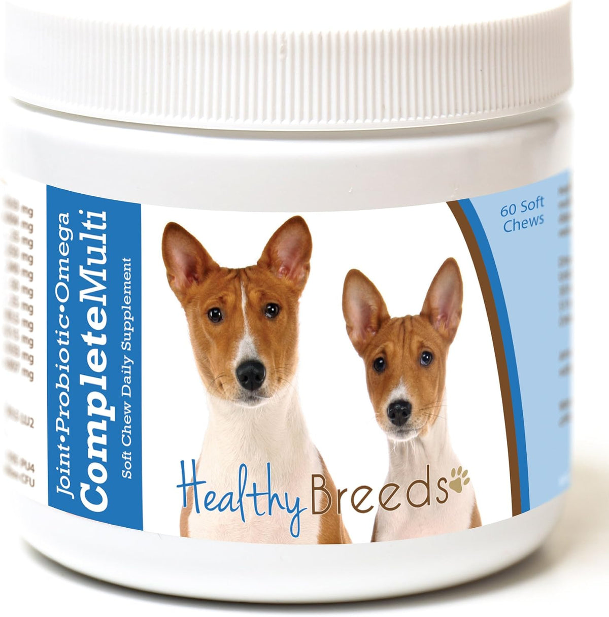 Healthy Breeds Basenji All-in-One Multivitamin with Probiotics, Glucosamine, Chondroitin & Omegas - 60 Soft Chews - görsel 1