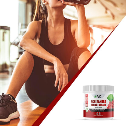 AKI Schisandra Berry Extract Powder - Adaptogenic Superfood, Non-GMO & Vegan Friendly (170g)
