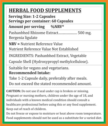 Satya Naturals Pashanbhed Forte 500 mg - 60 Vegetarian Capsules