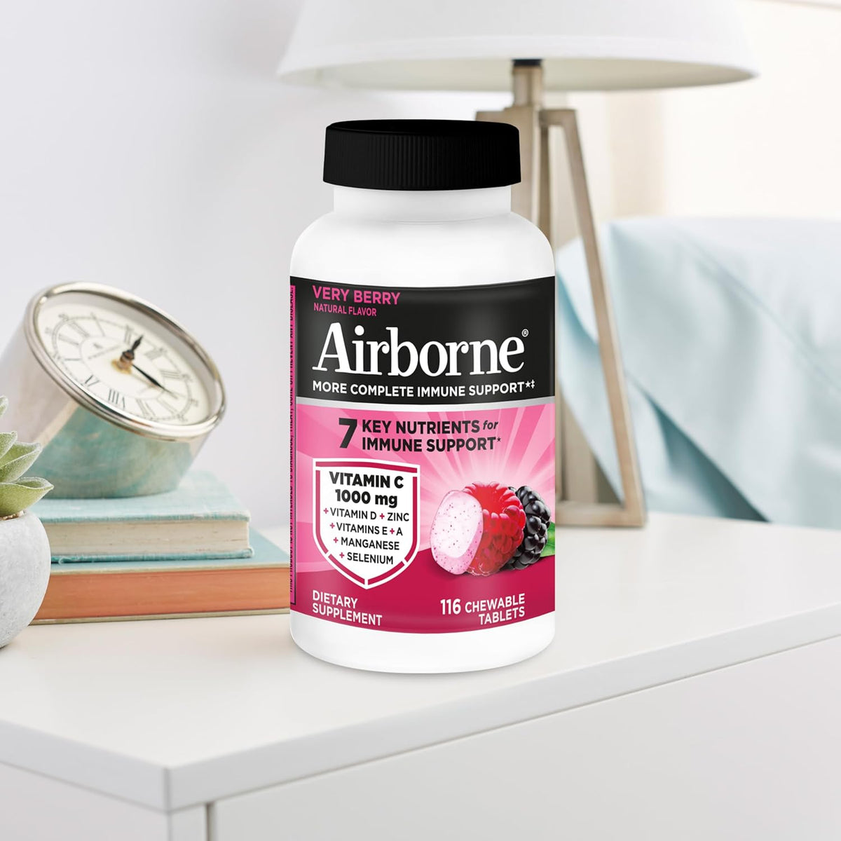 Airborne Very Berry Chewable Tablets, 116ct - görsel 10
