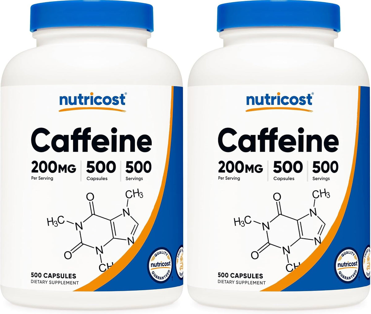 Nutricost Caffeine Pills 200mg, 120 Capsules - görsel 7