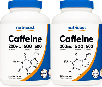 Nutricost Caffeine Pills 200mg, 120 Capsules