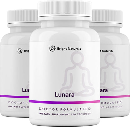 Lunara - Doctor-Formulated Menopause Supplement for Women - Hot Flushes, Hormonal Balance, Mood & Sleep Support - 30-Day Supply