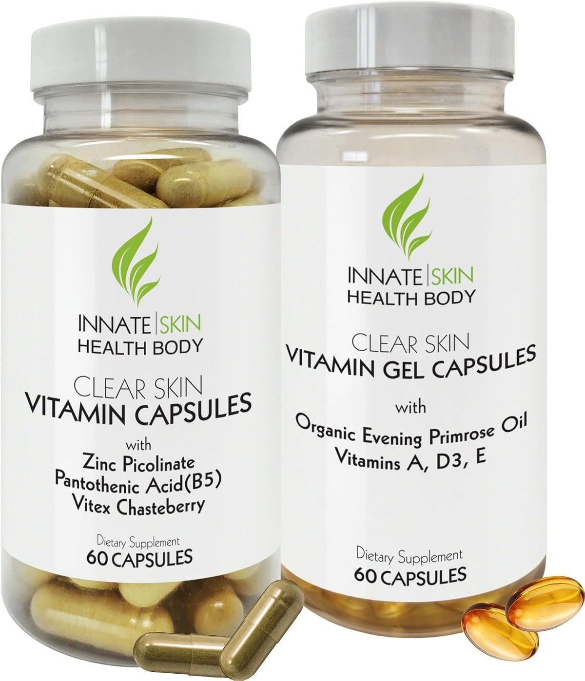 Clear Skin Acne Vitamin System - 60 Capsules (2-Pack) - görsel 1