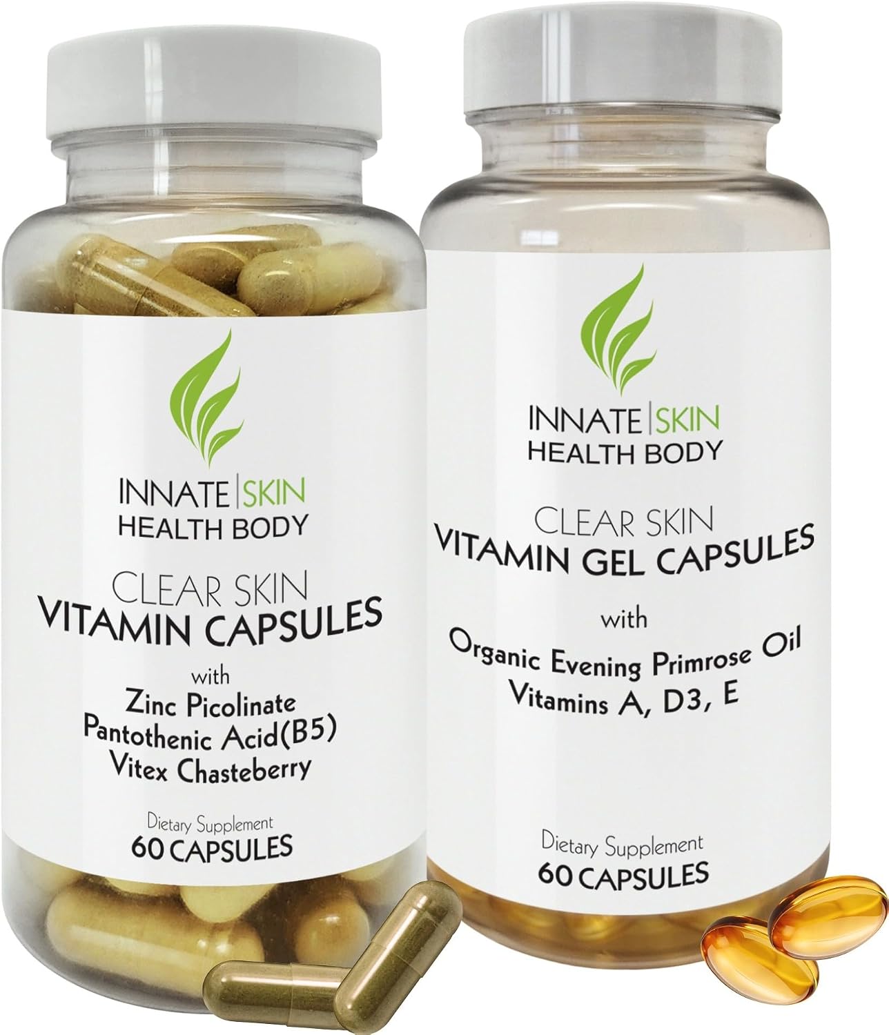 Clear Skin Acne Vitamin System - 60 Capsules (2-Pack) - görsel 1