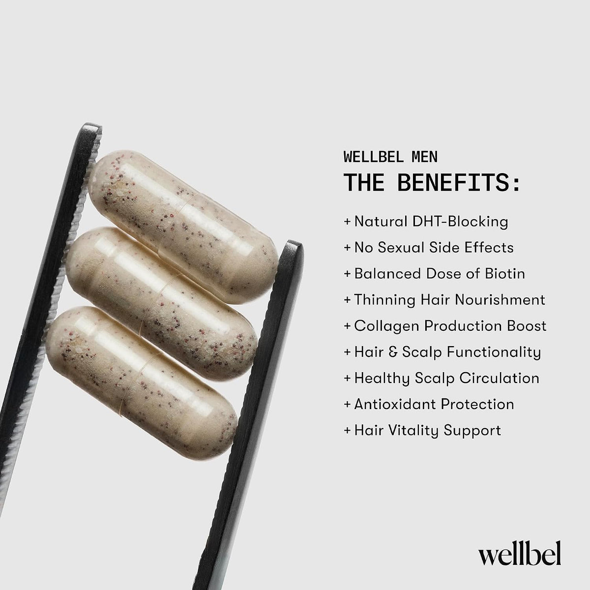 WELLBEL Men Clean Supplement for Hair, Skin and Nails – 90 Capsules - görsel 7