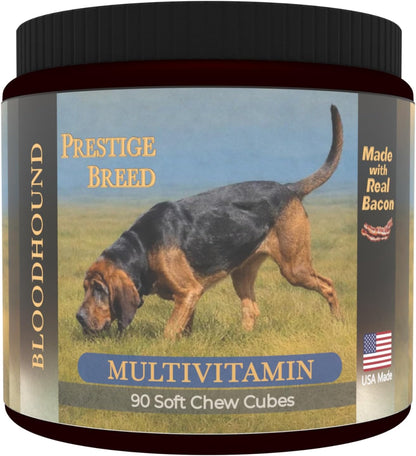 Prestige Breed Multivitamins, Balanced Nutrition for Your Yorkie, 90 Count, Made in the USA with Real Bacon