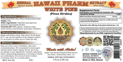 White Pine Liquid Extract - Hawaiian Herbal Tincture, 946 ml