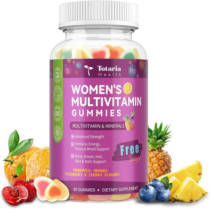 Totaria Sugar Free Women's Multivitamin Gummies with Iron, Mixed Flavours