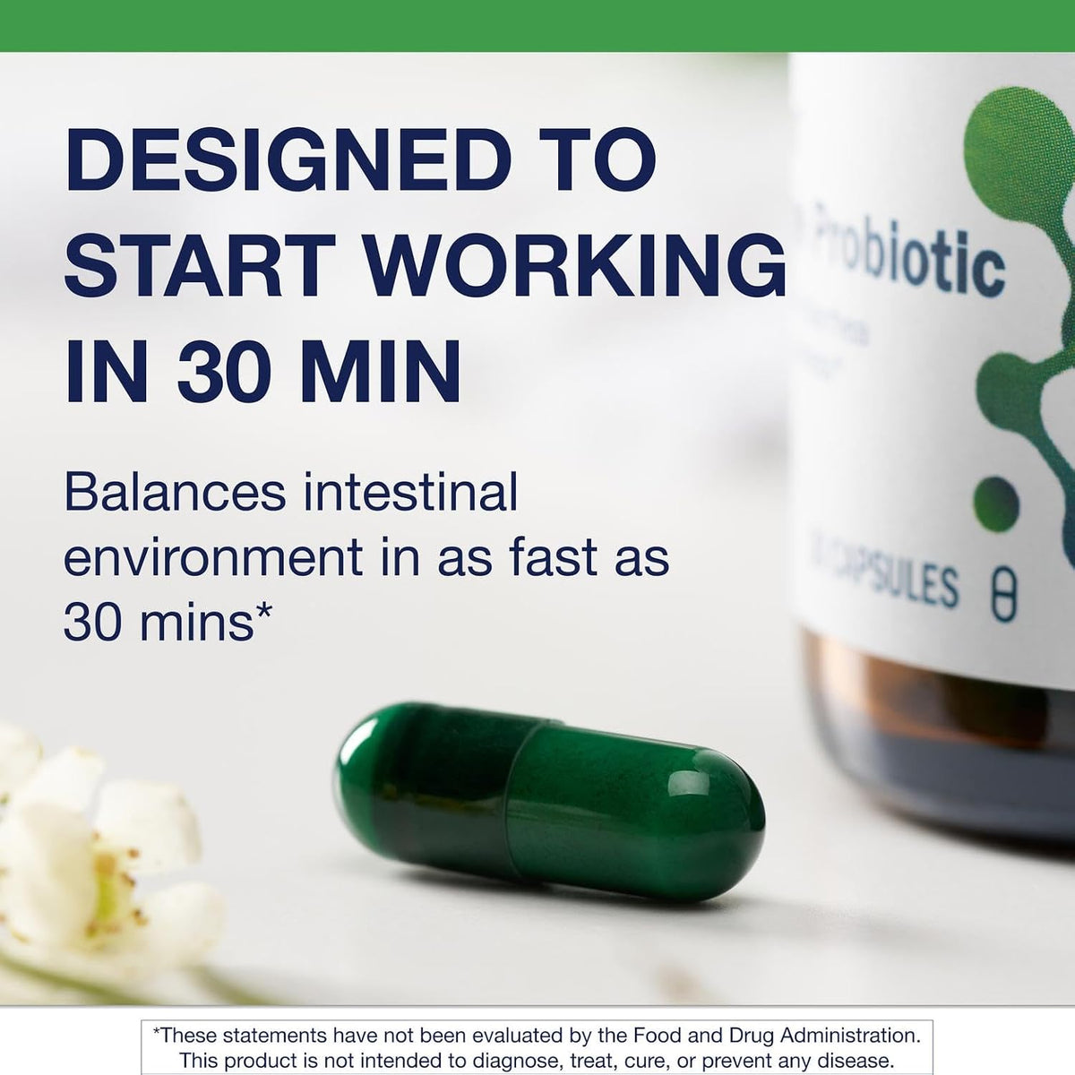 Metagenics UltraFlora Acute Care - Probiotic Supplement for Temporary Digestive Upset, Bloating & Wind - 30 Capsules - görsel 3