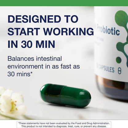 Metagenics UltraFlora Acute Care - Probiotic Supplement for Temporary Digestive Upset, Bloating & Wind - 30 Capsules