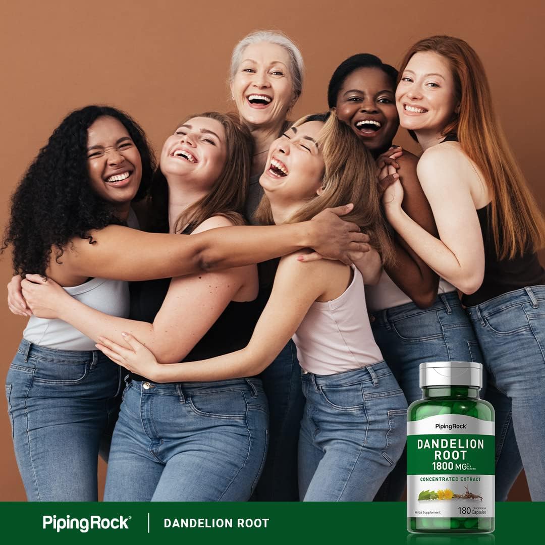Piping Rock Dandelion Root Extract | 180 Capsules | Herbal Food Supplement - görsel 6