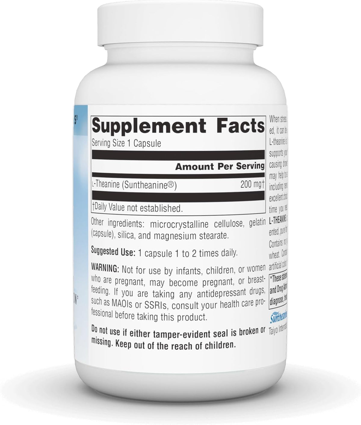 Source Naturals Serene Science L-Theanine, with Suntheanine, 200 mg, 120 Capsules - görsel 2
