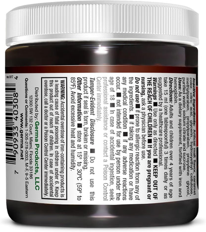Germa Malt Extract Liquid Food Supplement – Pure Concentrated Barley Malt – 236 ml (8 fl oz)