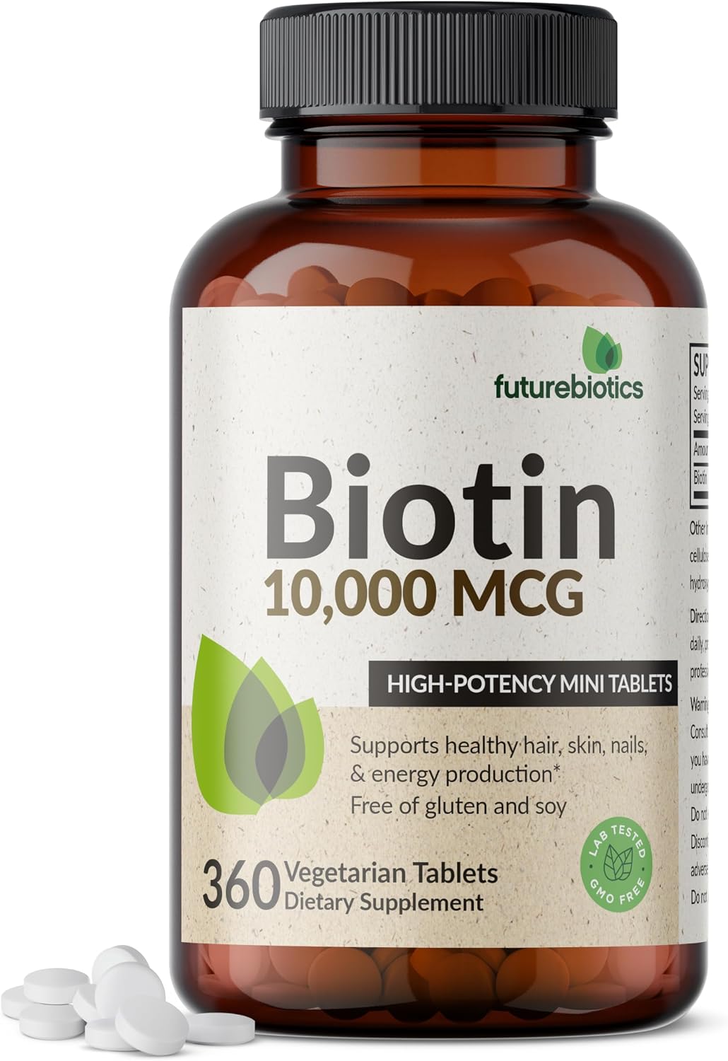 Futurebiotics Biotin 10,000 mcg High Potency Tablets, 360 Tablets - görsel 1