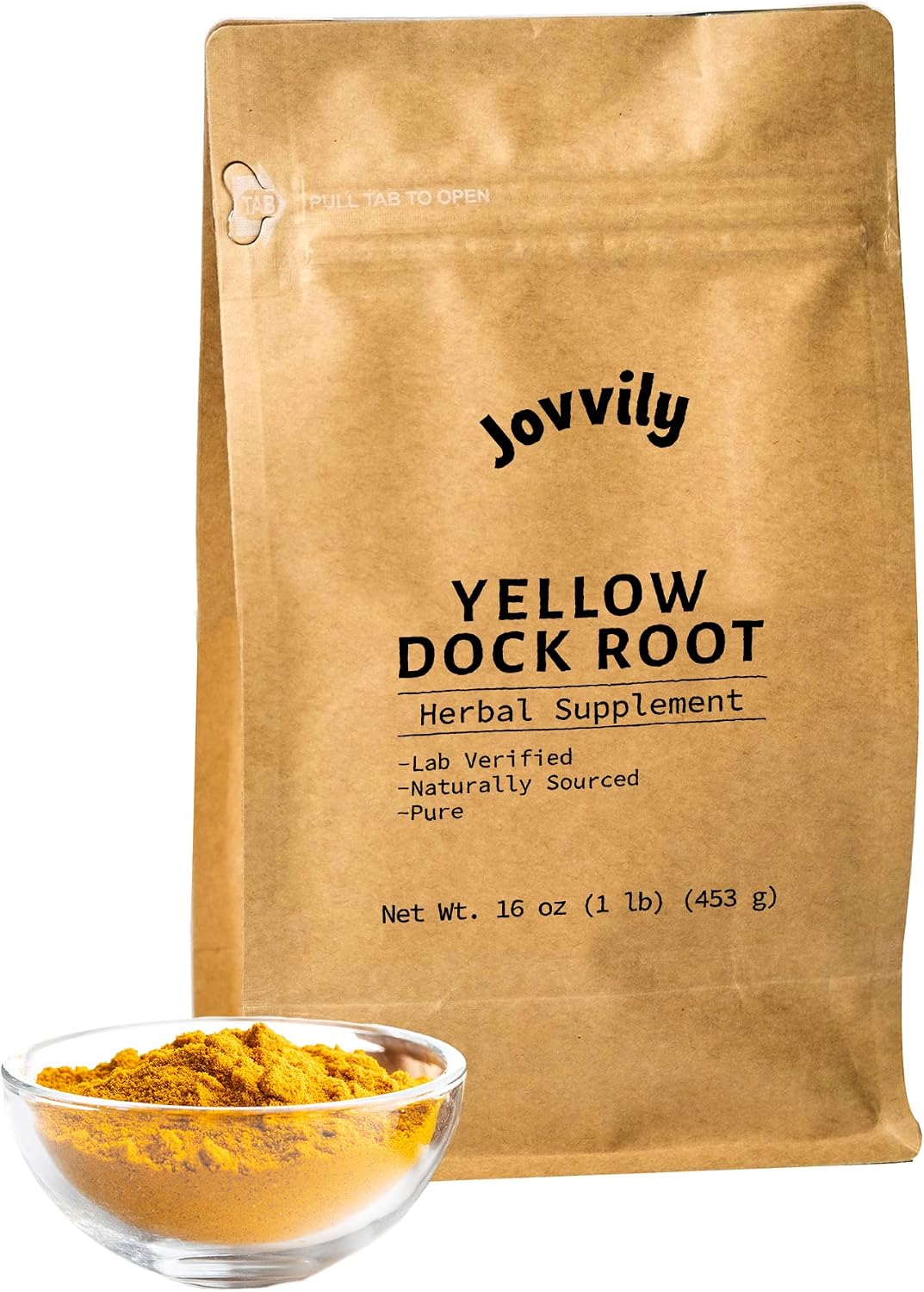 Jovvily Yellow Dock Root - 454g - Natural Supplement - Gluten-Free - Third-Party Tested - görsel 1