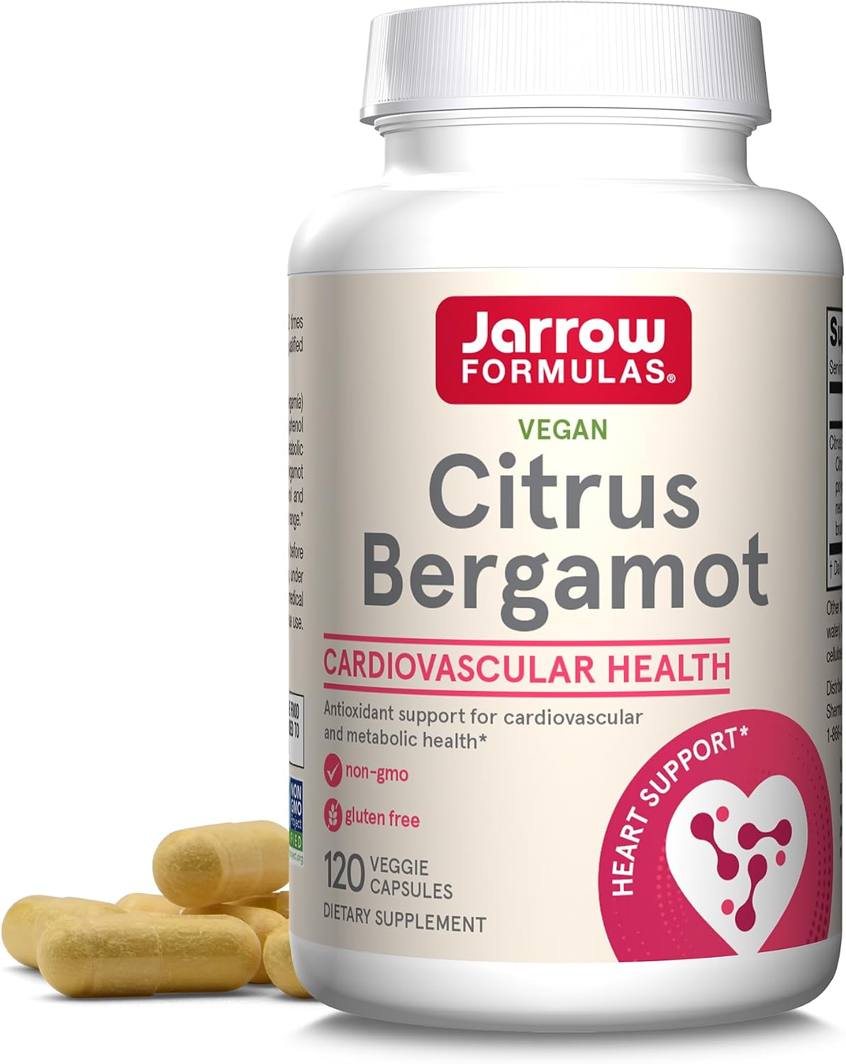 Jarrow Formulae Citrus Bergamot Supplement 500 mg - 120 Veggie Caps - Antioxidant Support for Cardiovascular & Metabolic Health - görsel 1