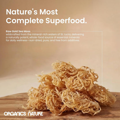 Organics Nature Raw Wildcrafted Sea Moss - Organic, Non-GMO, 113 g