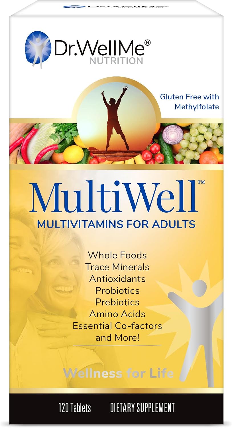 MultiWell Multivitamins for Adults 120 Tablets – High Potency Multivitamin with Whole Foods, Minerals, Antioxidants, Probiotics – Energy, Immune, Heart and Digestive Health - görsel 1