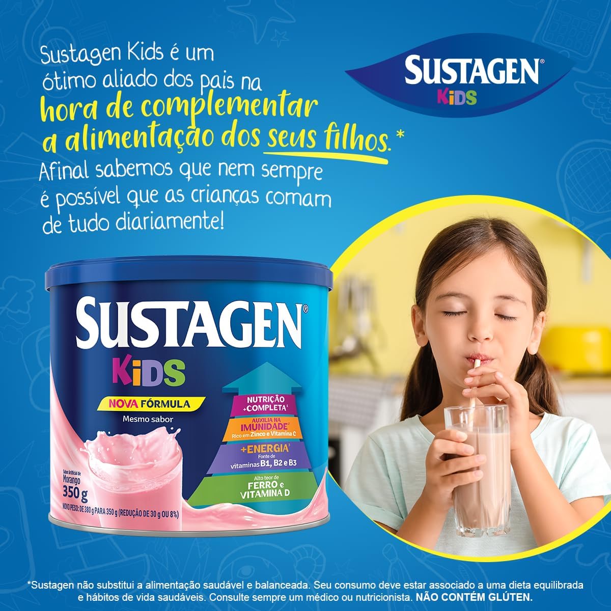 Sustagen Kids Strawberry Food Supplement 380g - görsel 2