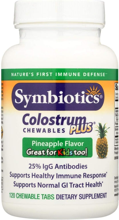 Naturade Symbiotics Colostrum Plus Chewables - Pineapple Flavour, 120 Tablets