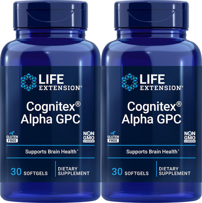 Life Extension Cognitex Alpha GPC, 30 Softgels (Pack of 2)