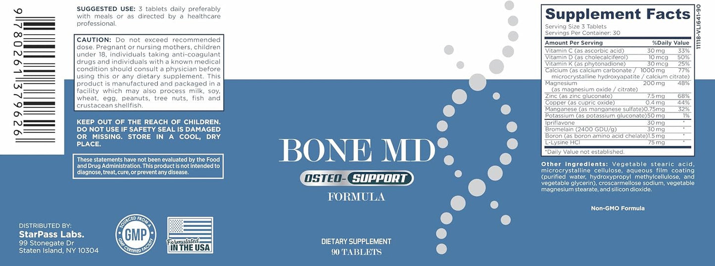 Bone MD Osteo Strength – Ultimate Bone Health Support for Women and Men, 90 Tablets - görsel 5