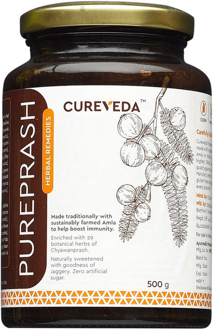 Veena Pureprash Immune Support – Jaggery-Based Sugar-Free Chyawanprash (500g)