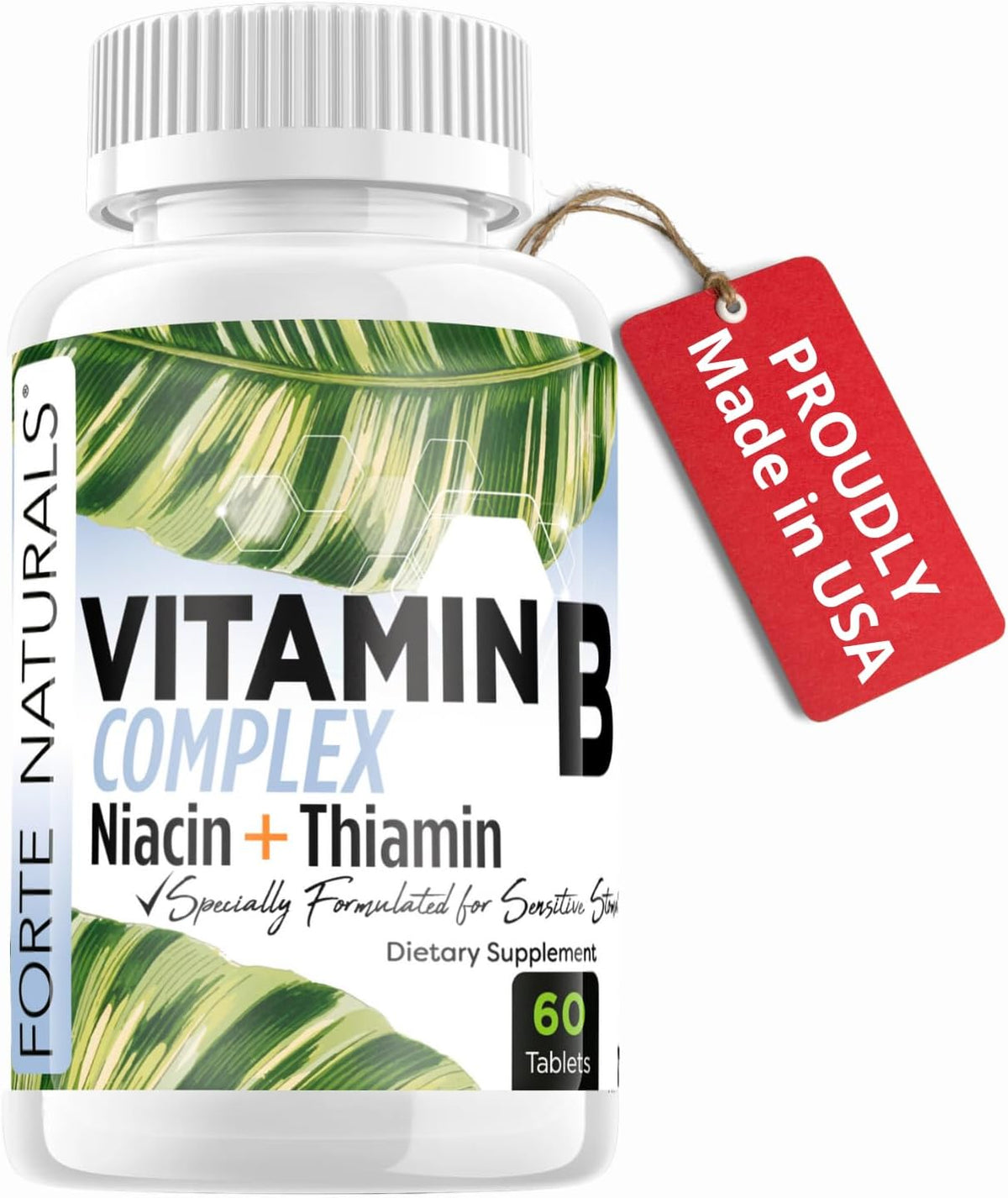 Forte Naturals Vitamin B Complex with Biotin & Folic Acid, 60 Capsules - görsel 2