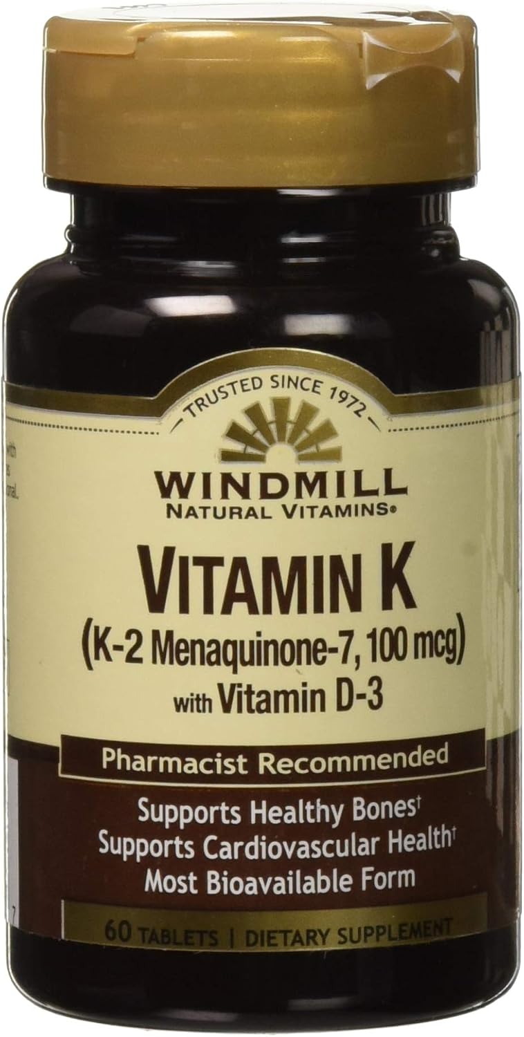 Vitamin K2 (MK7) with Vitamin D3 60 Tablets - görsel 1
