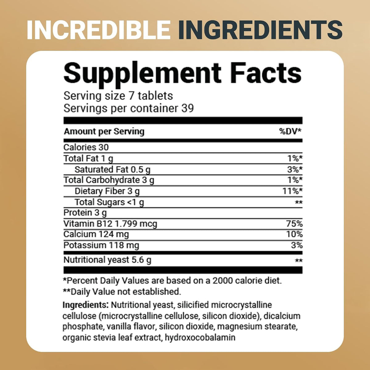 Dr. Berg Nutritionals Yeast Tablets – Natural B12 Added - All 8 B Vitamin Complex – Organic Vanilla Flavour - 270 Vegan Tablets - görsel 7