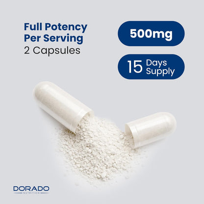 NAD+ Supplement (500 mg of 95% Pure NAD+ Per Serving) – 30 Vegan Capsules