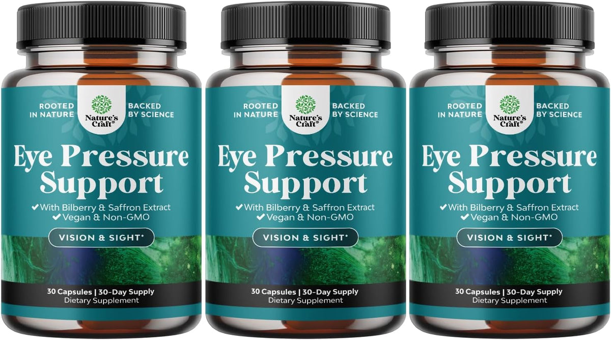Natures Craft Eye Pressure Support with Bilberry Extract - Vegan Eye Health Supplement for Ocular Pressure Relief - 30 Count - görsel 10