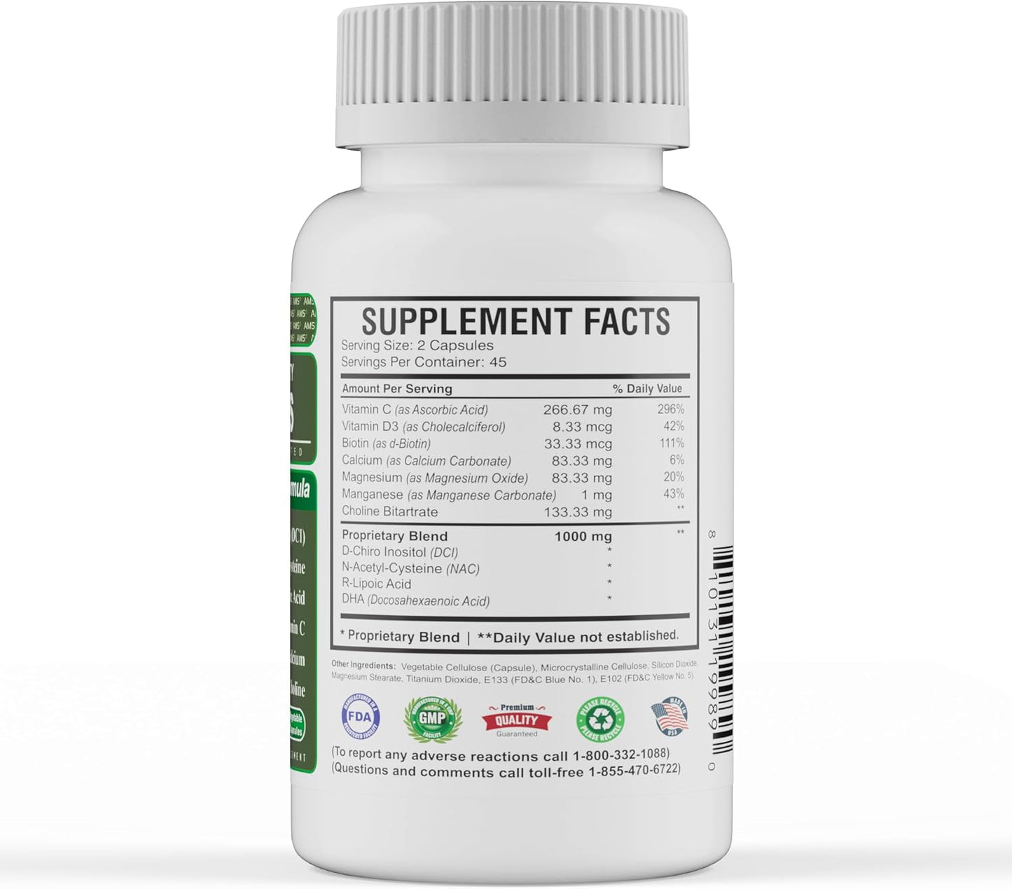 America Medic & Science WFS Plus Fertility Supplements for Women (90 Capsules) - Supports Ovulatory Health - görsel 2