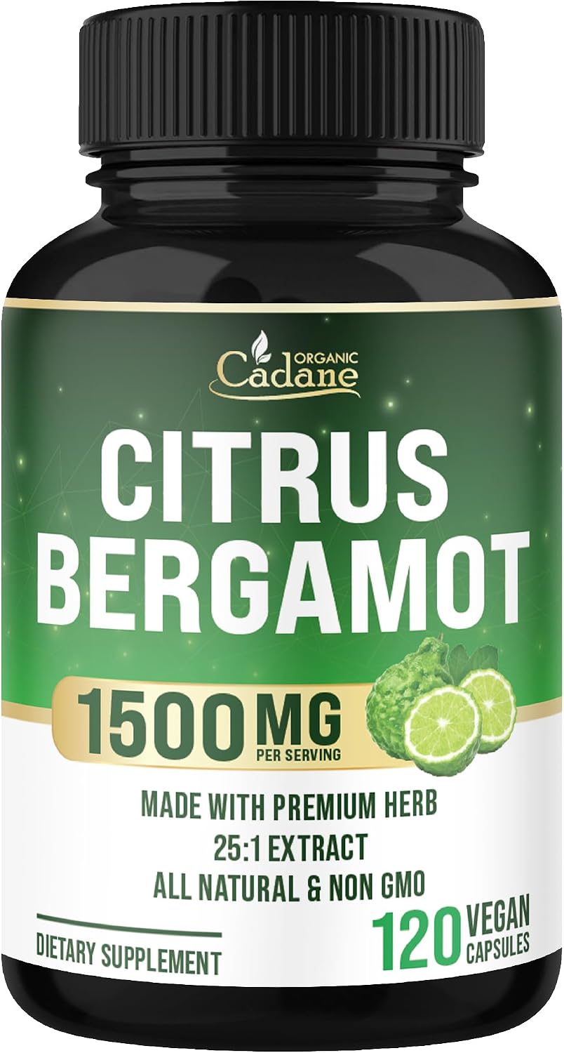 Cadane Citrus Bergamot Supplement | Heart & Immune System | Vegan, Non-GM – 120 Capsules – 40-Day Supply – Image 1