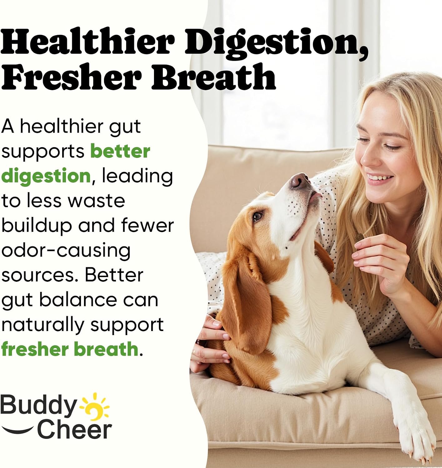 BuddyCheer Probiotics for Dogs - Supports Digestion, Skin and Breath - 180 Soft Chews - görsel 5