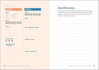 Mental Health Journal: Daily Check-In: 70 Days of Reflection Space to Track Your Moods, Intentions and Wellbeing