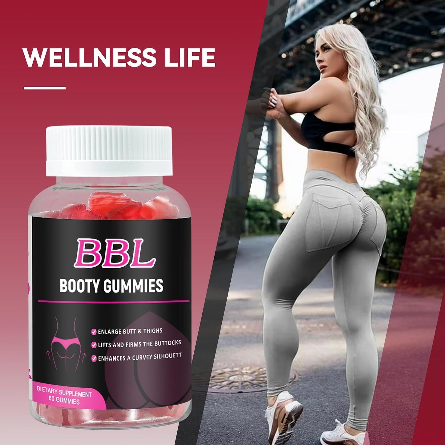 Aromlife BBL Gummies for Women – Booty Gummies with Fenugreek, Ginseng & Vitamin C (60 Count) - görsel 3