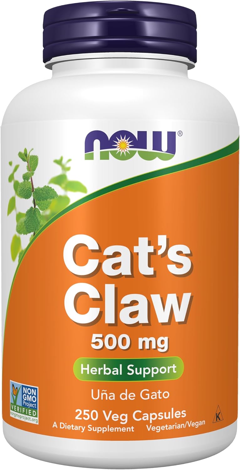 NOW Foods Cat's Claw 500 mg, Non-GMO, Herbal Supplement, 100 Veg Capsules - görsel 8