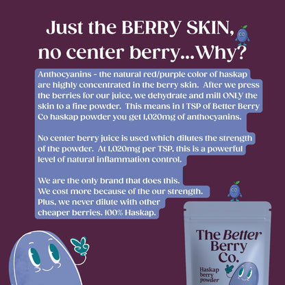 The Better Berry Co Haskap Berry Fruit Powder – Plant-Based Superfood, 30-Day Supply