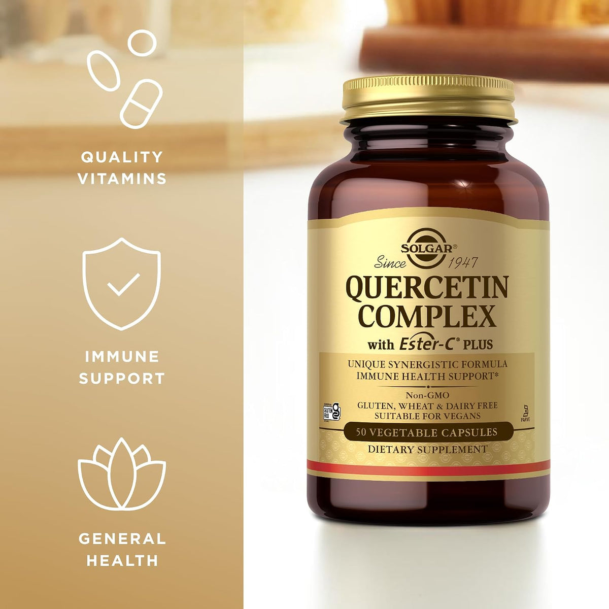 Solgar Quercetin Complex with Ester-C Plus - 50 Vegetable Capsules - görsel 4
