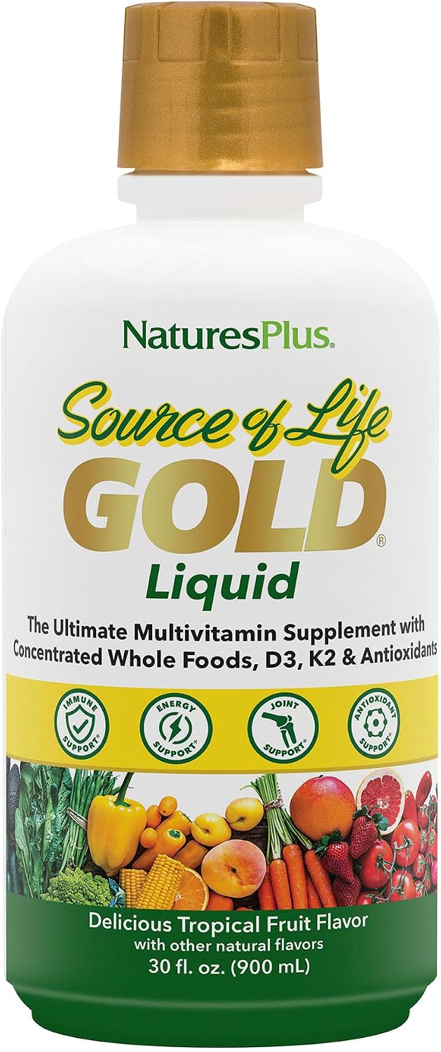 NaturesPlus Source of Life GOLD Multivitamin Liquid - 30 fl oz (30 Servings) - görsel 1