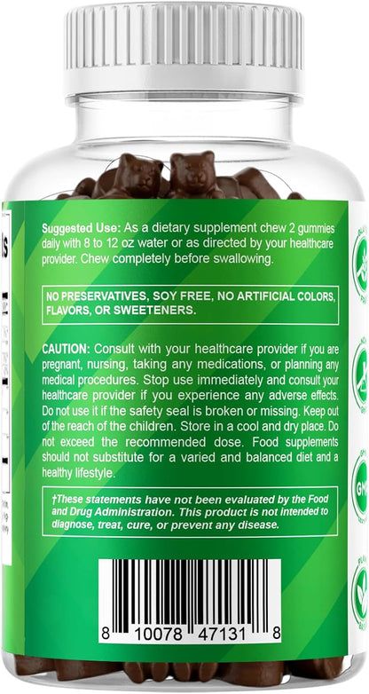Vitamatic Irish Sea Moss Gummies with Bladderwrack & Burdock Root, Vegan, Non-GM, 120 Count