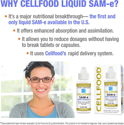 Cellfood SAM-e Liquid Formula+ - Joint & Liver Support, 30ml (30-Day Supply)