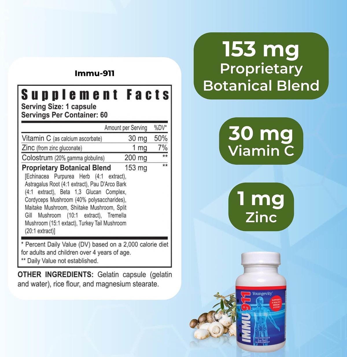 Youngevity Immu-911 Advanced Immune Support - 60 Capsules - görsel 3
