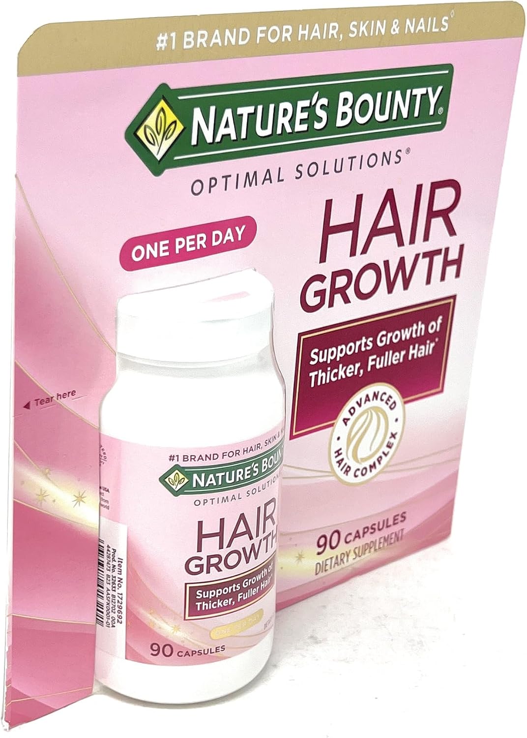 Nature's Bounty Hair Growth Supplement, 90 Capsules - görsel 2