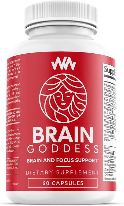 Warped Wellness Brain Goddess | Women's Brain Supplement for Memory and Focus