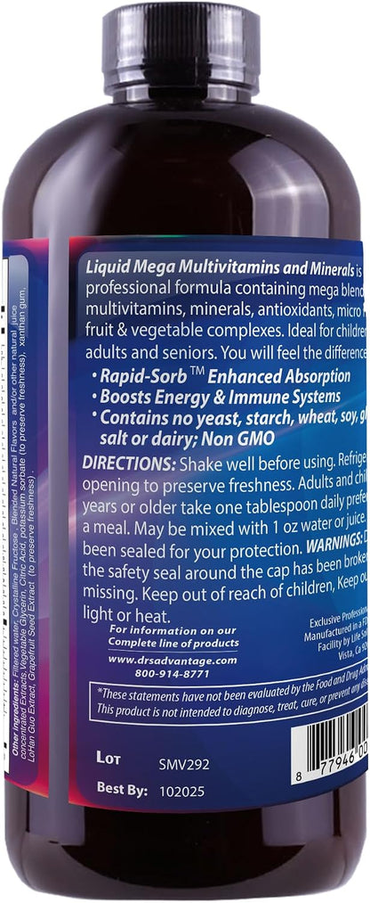 Liquid Mega MultiVitamins and Minerals 946ml