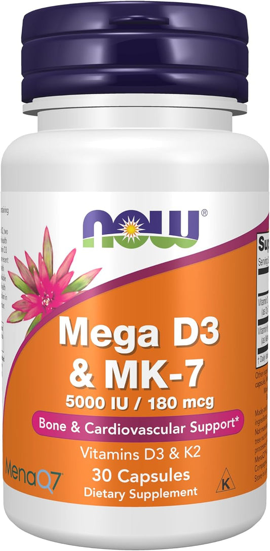 NOW Vitamin D-3 1000 IU with Vitamin K2, 90 Softgels